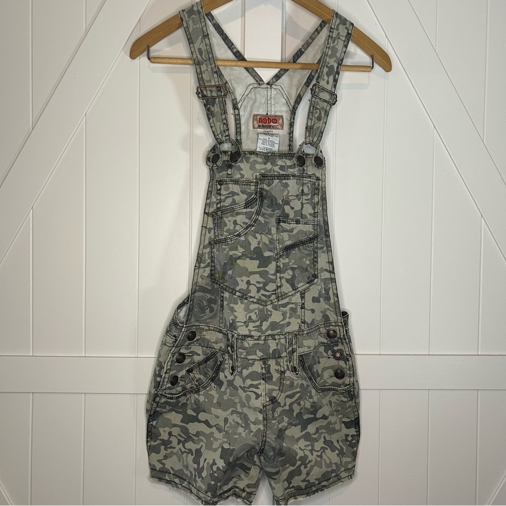 Y2K NOBO‎ Camo Short Overalls Size 3